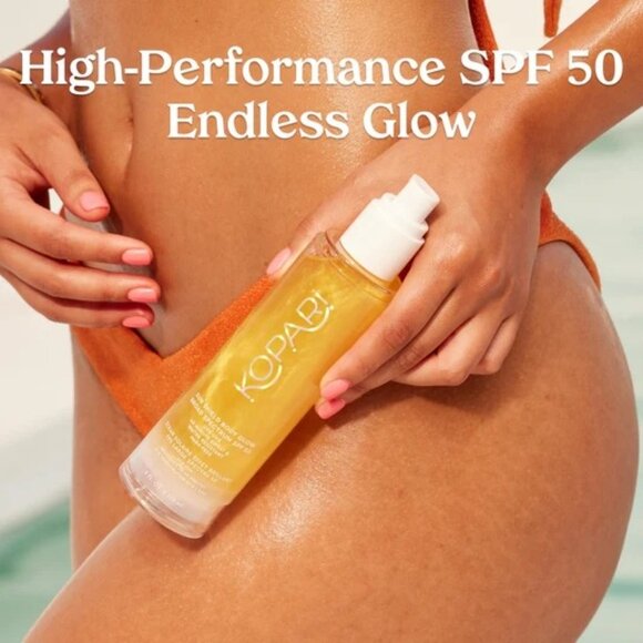 Kopari Beauty Sun Shield Body Glow In Gold SPF 50 New in Bottle Suncreen - Picture 11 of 13